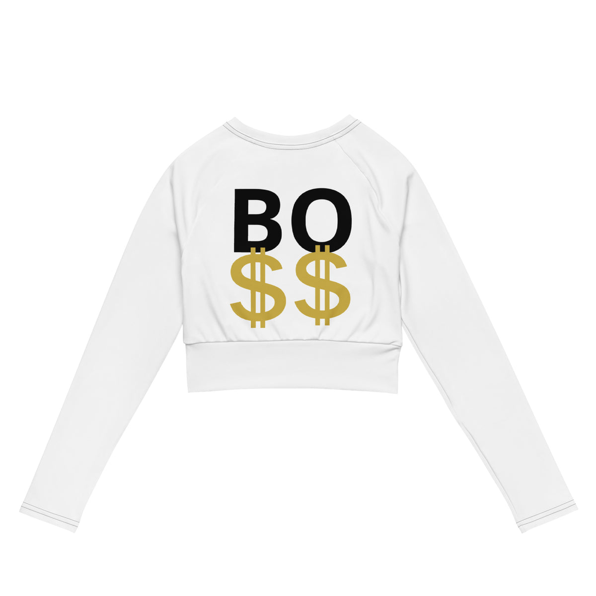 BOSS Recycled long-sleeve crop top