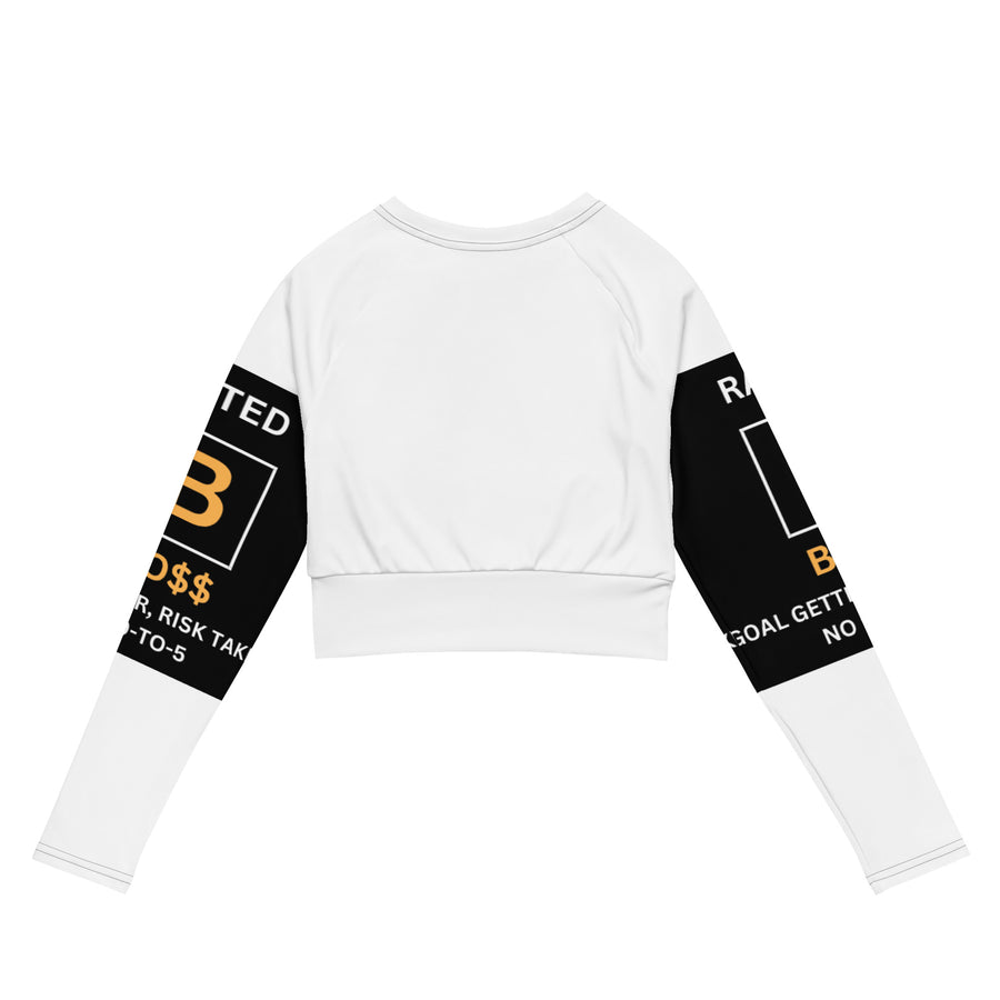 RATED B Recycled long-sleeve crop top