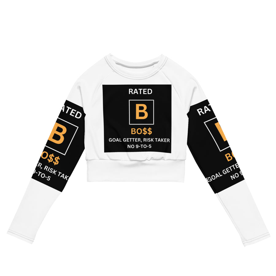 RATED B Recycled long-sleeve crop top