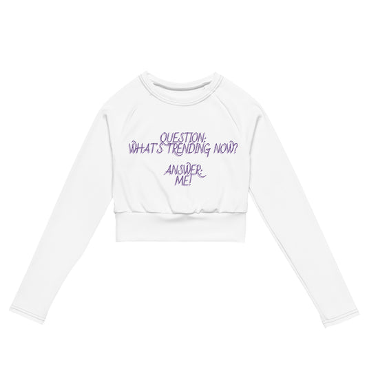 TRENDING Recycled long-sleeve crop top