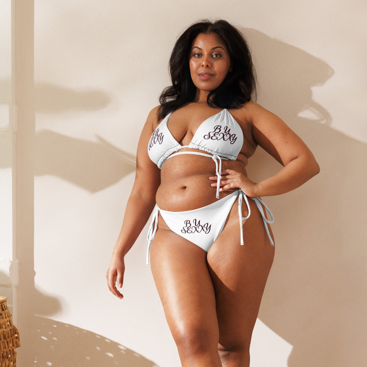 B U SEXXY All-over print recycled string bikini