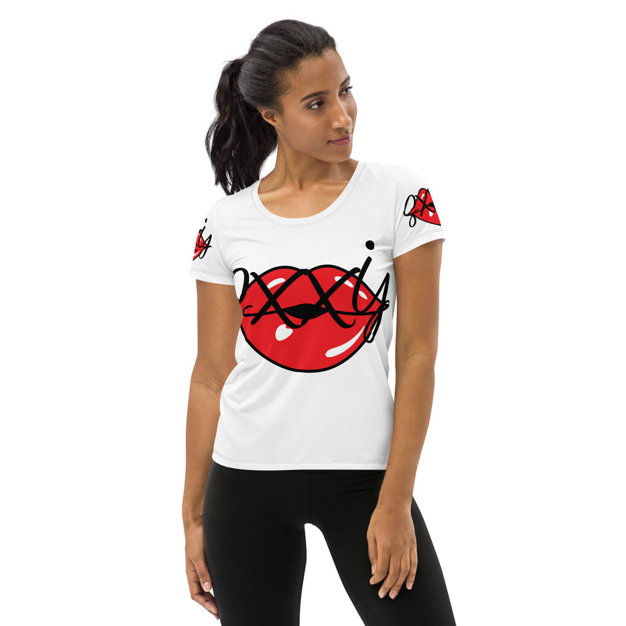 SXXY All-Over Print Women's Athletic T-shirt