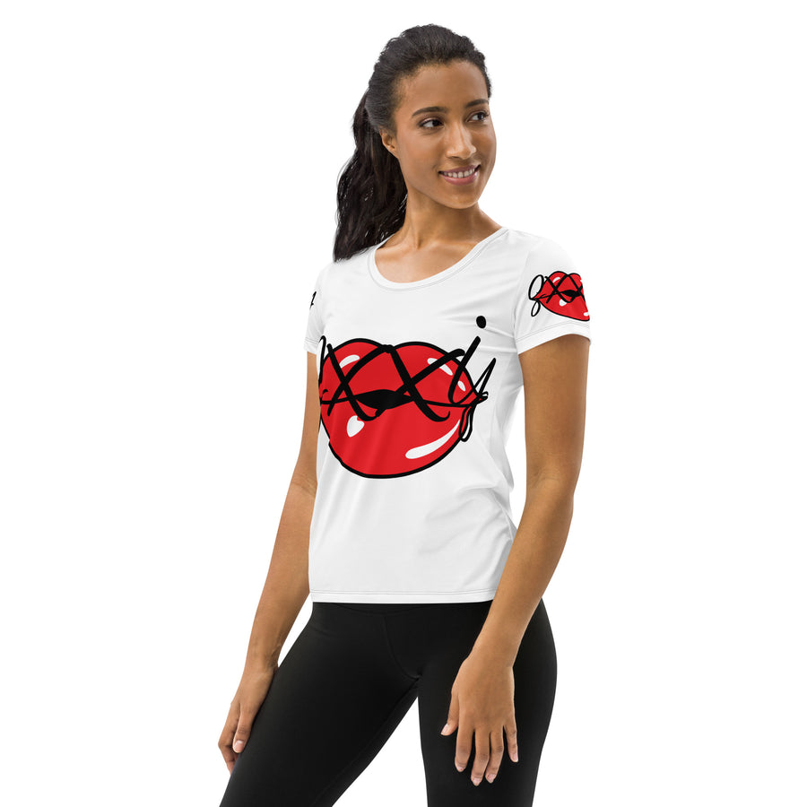 SXXY All-Over Print Women's Athletic T-shirt