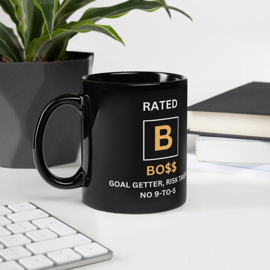 RATED B Black Glossy Mug