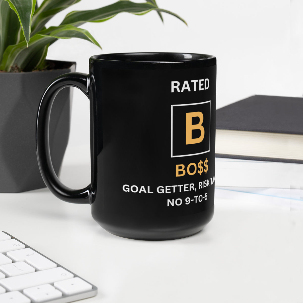 RATED B Black Glossy Mug