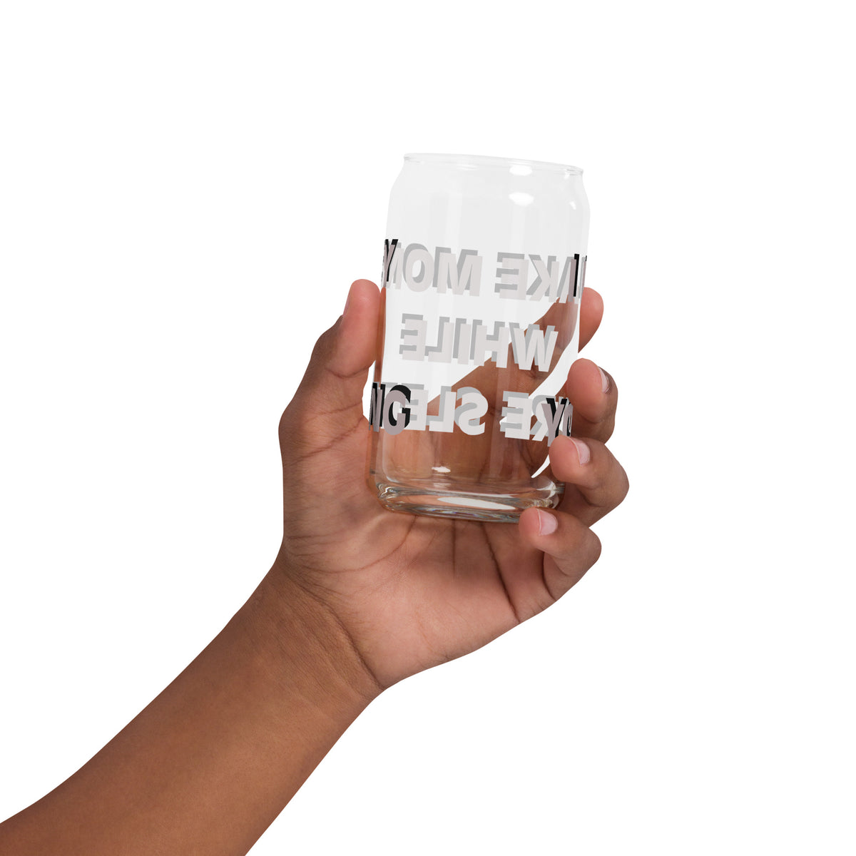 I MAKE MONEY Can-shaped glass