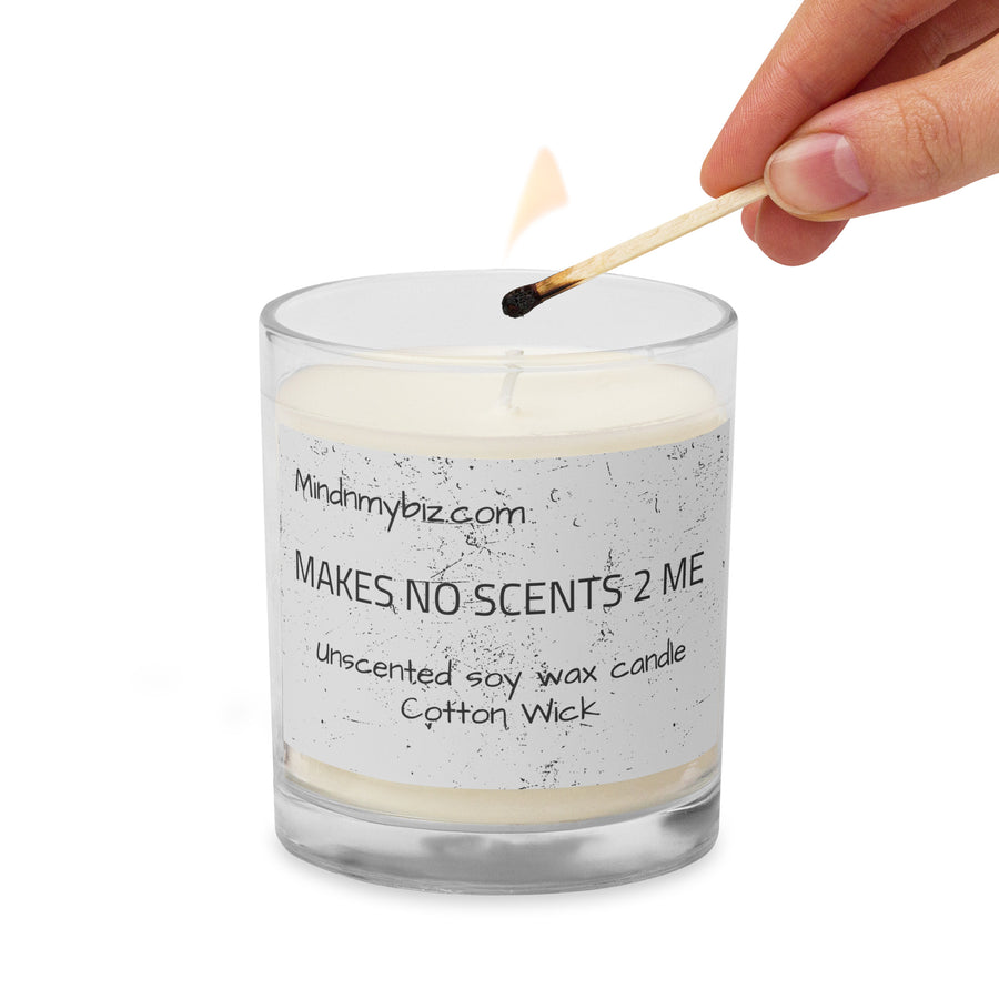 MAKES NO SCENTS Glass jar soy wax candle