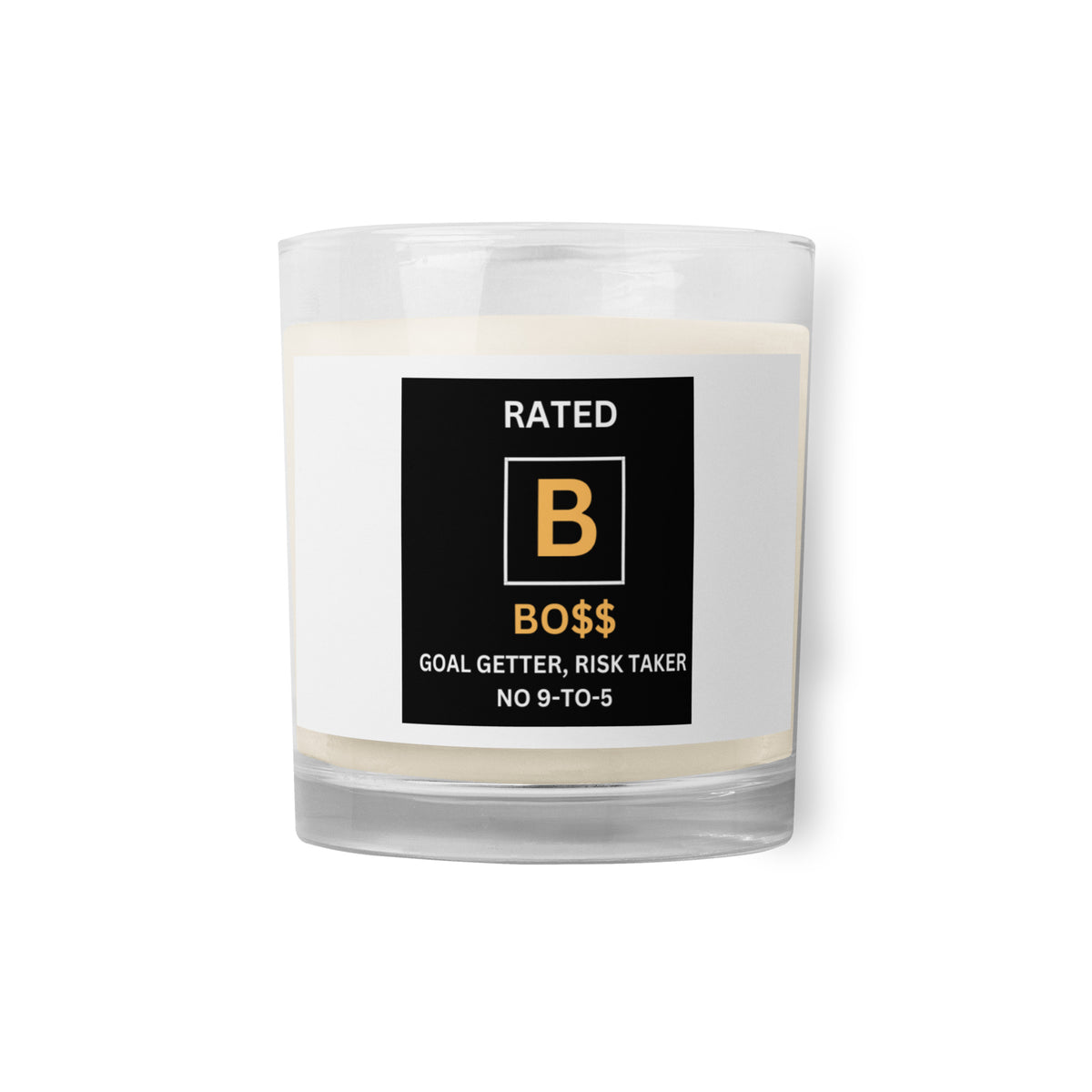 RATED B Glass jar soy wax candle