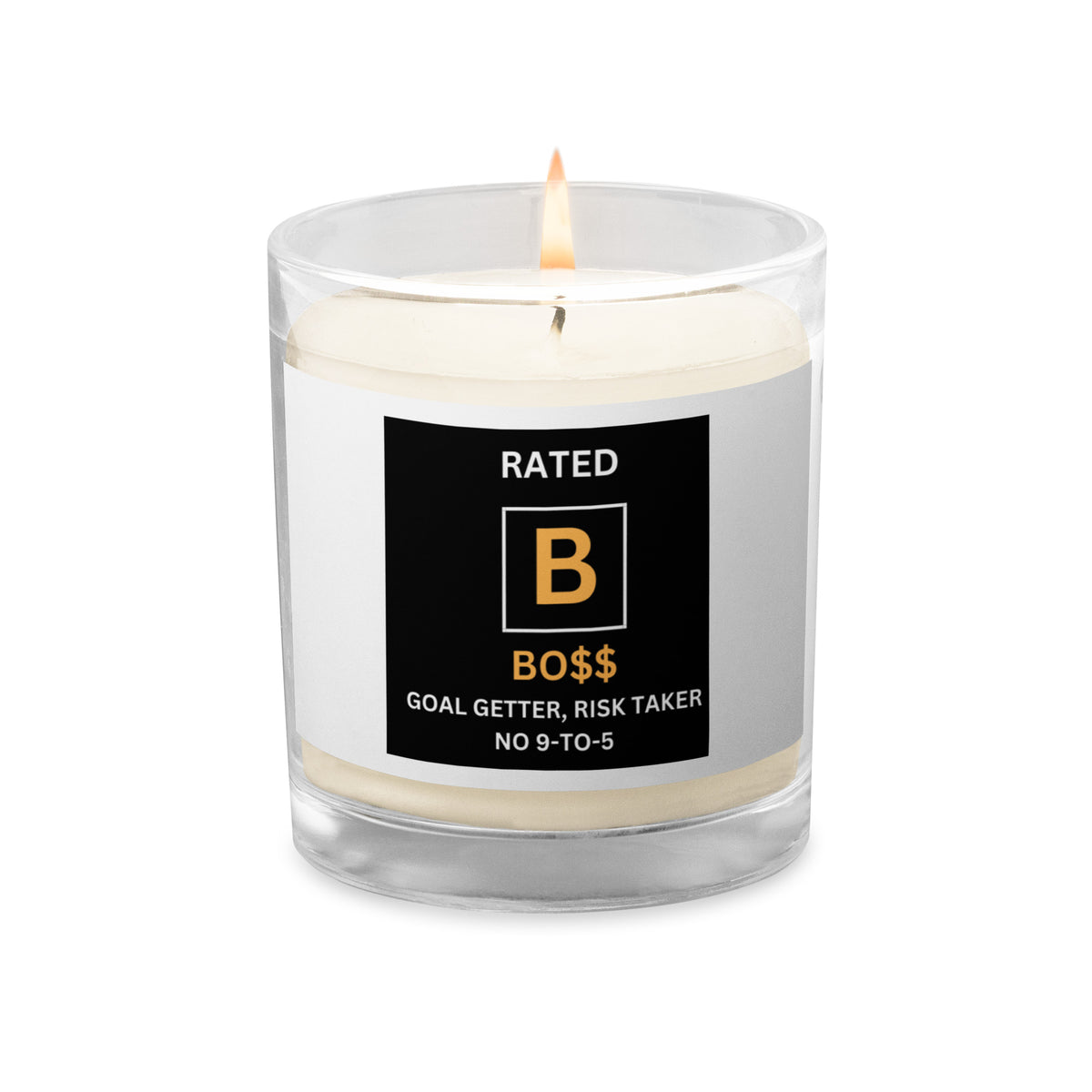 RATED B Glass jar soy wax candle
