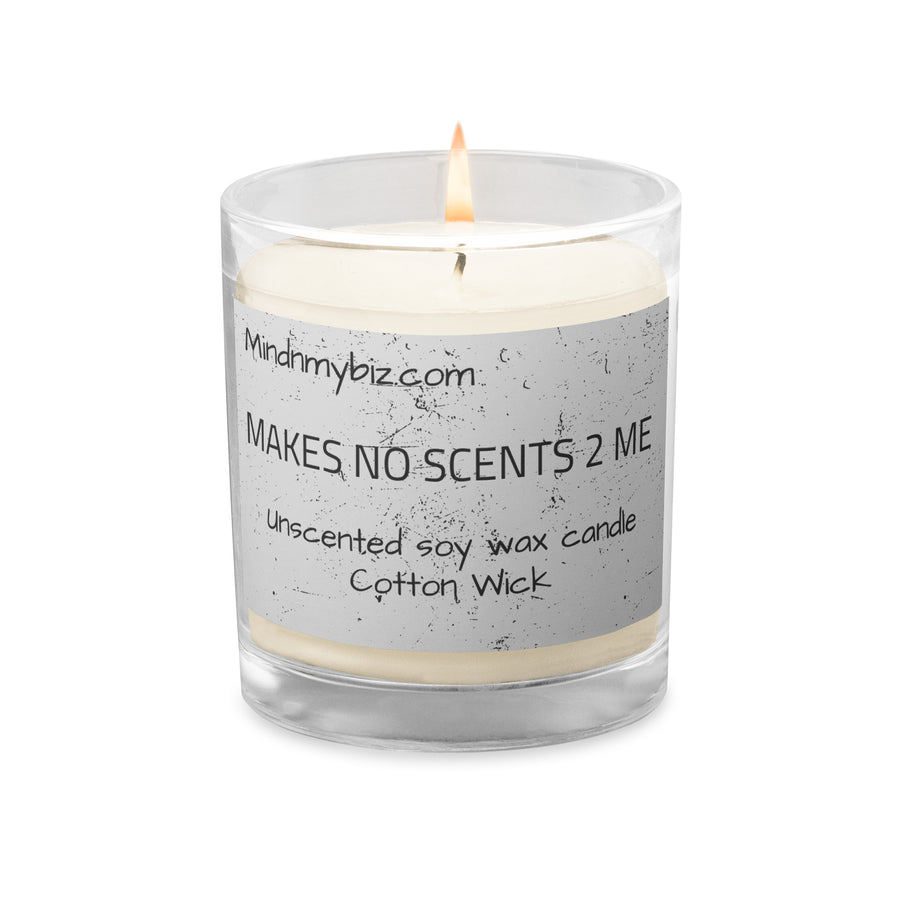 MAKES NO SCENTS Glass jar soy wax candle