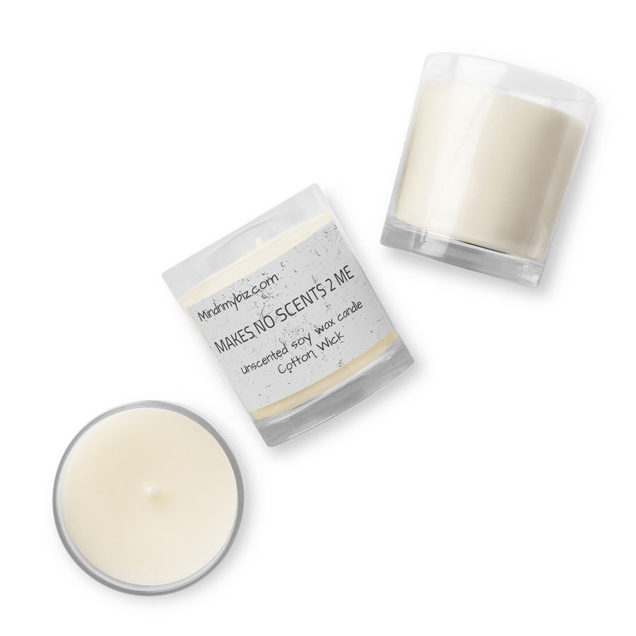 MAKES NO SCENTS Glass jar soy wax candle