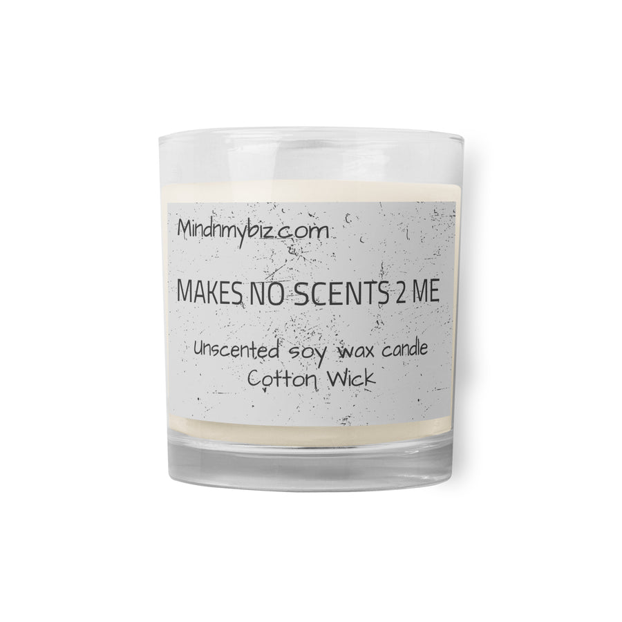 MAKES NO SCENTS Glass jar soy wax candle