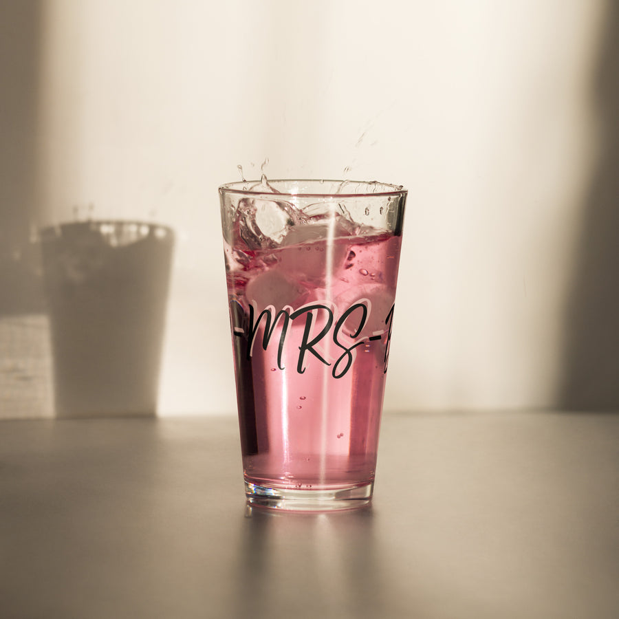 1-800-MRS-BOSS Shaker pint glass