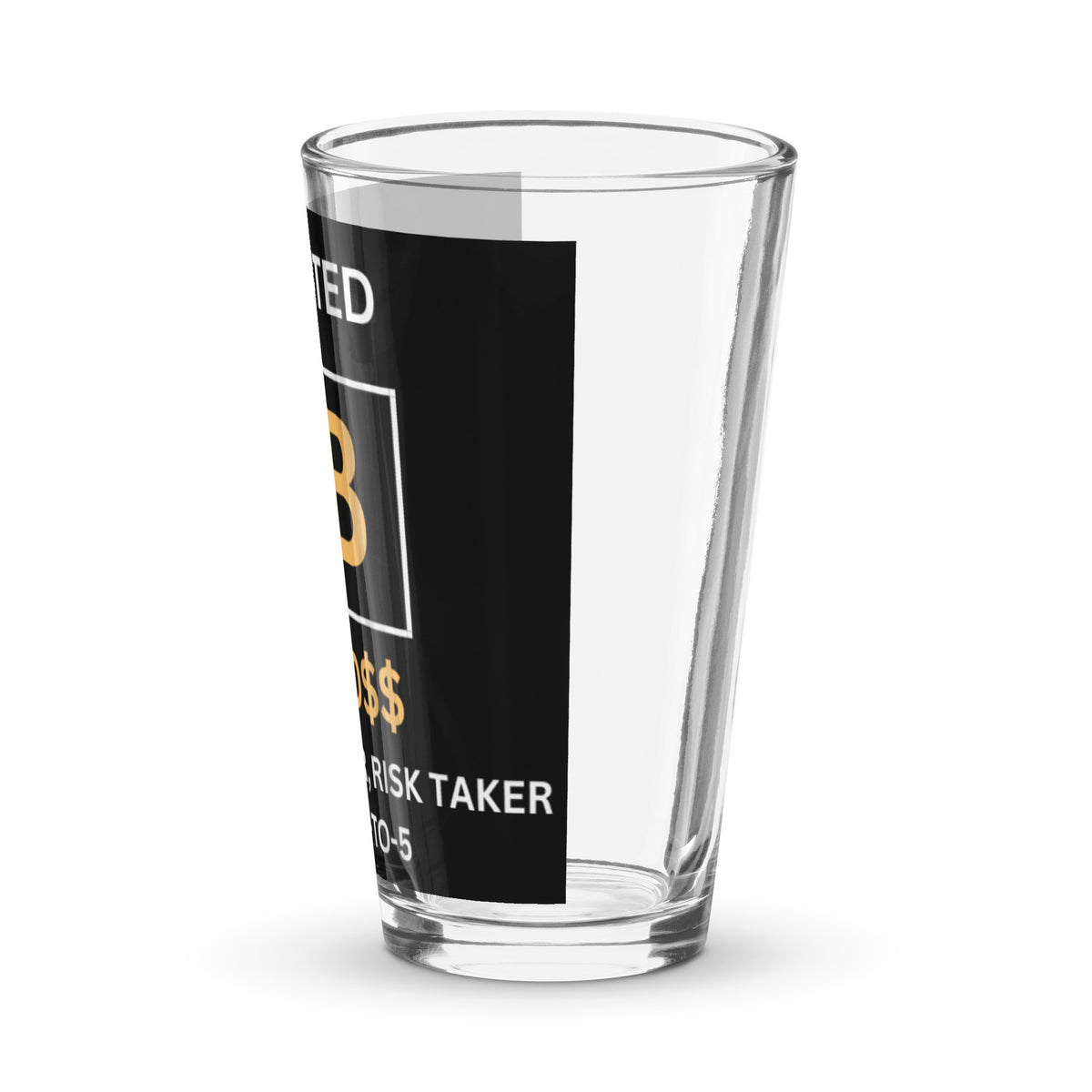 RATED B Shaker pint glass