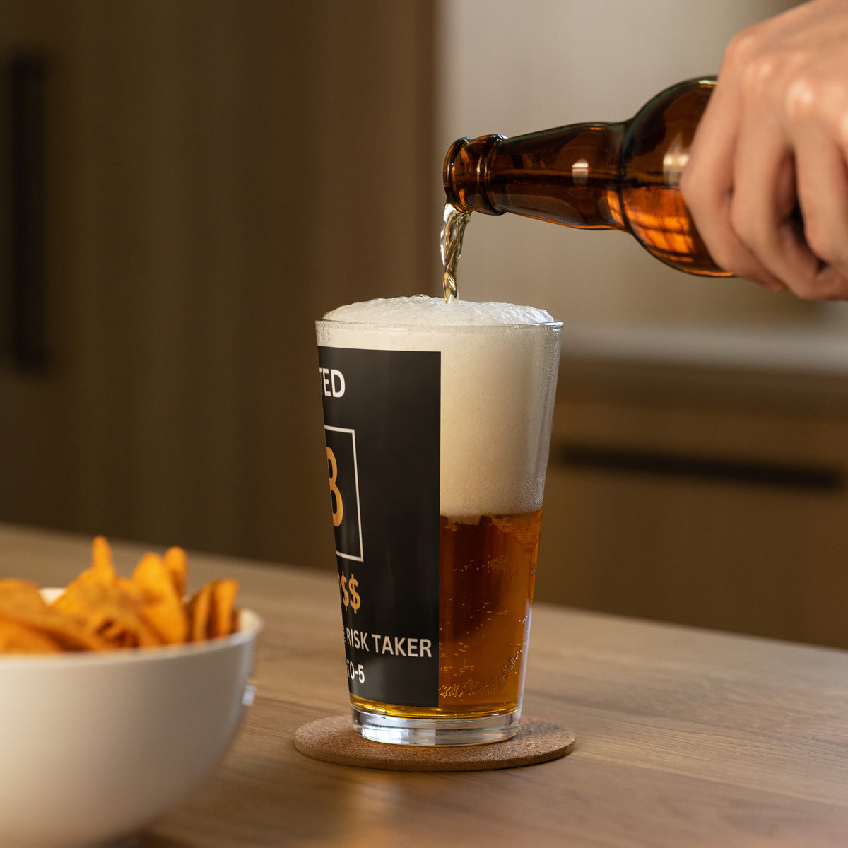 RATED B Shaker pint glass