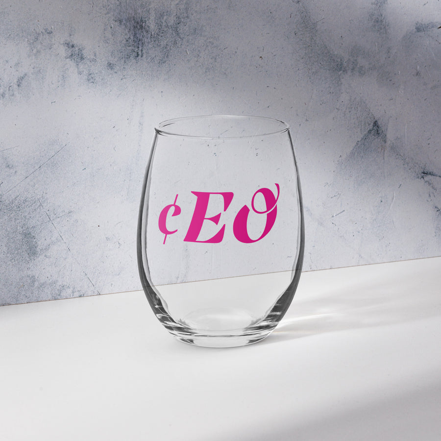 CEO Stemless wine glass