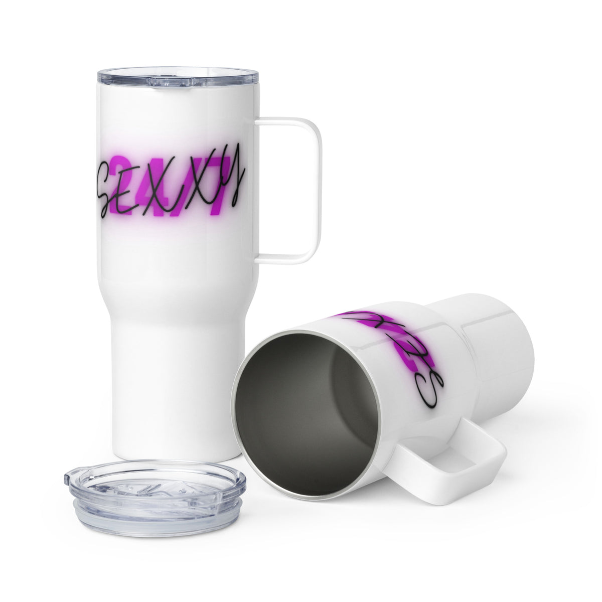 SEXXY 24/7 Travel mug with a handle