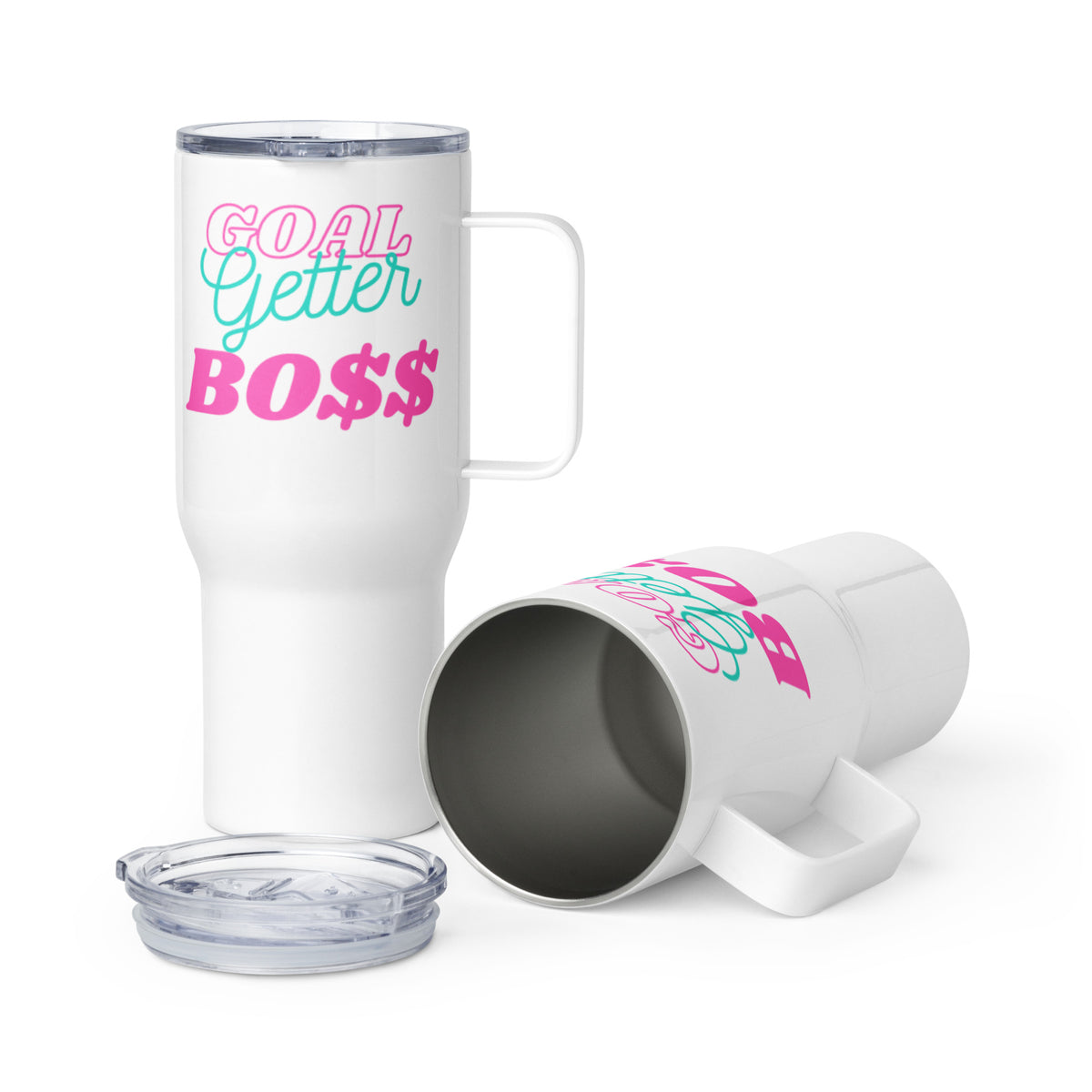 GOAL GETTER BOSS Travel mug with a handle