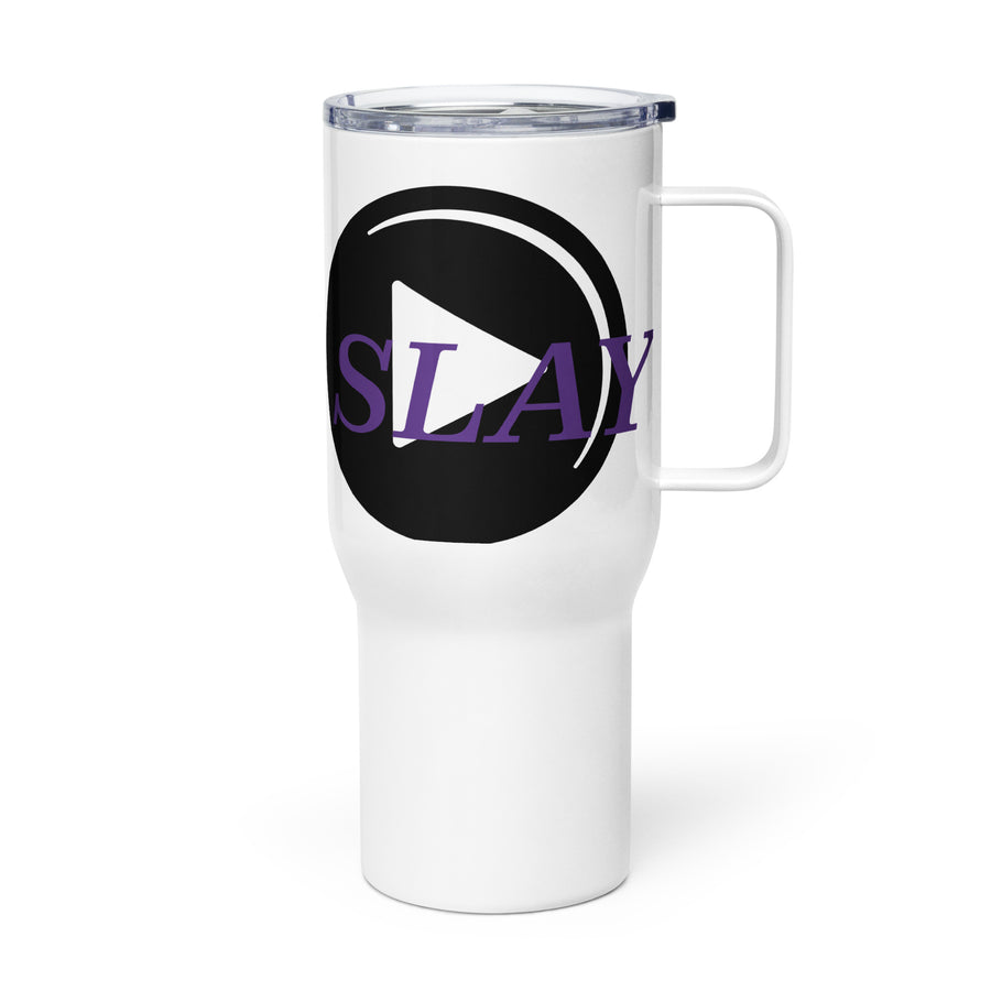 PRESS SLAY Travel mug with a handle