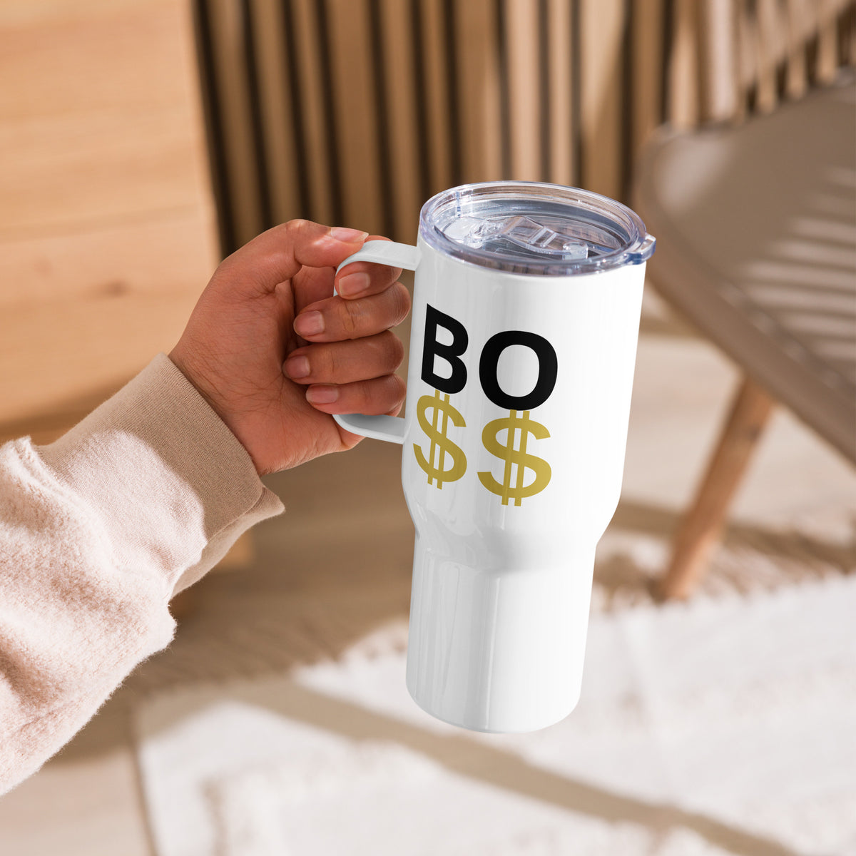 BOSS Travel mug with a handle