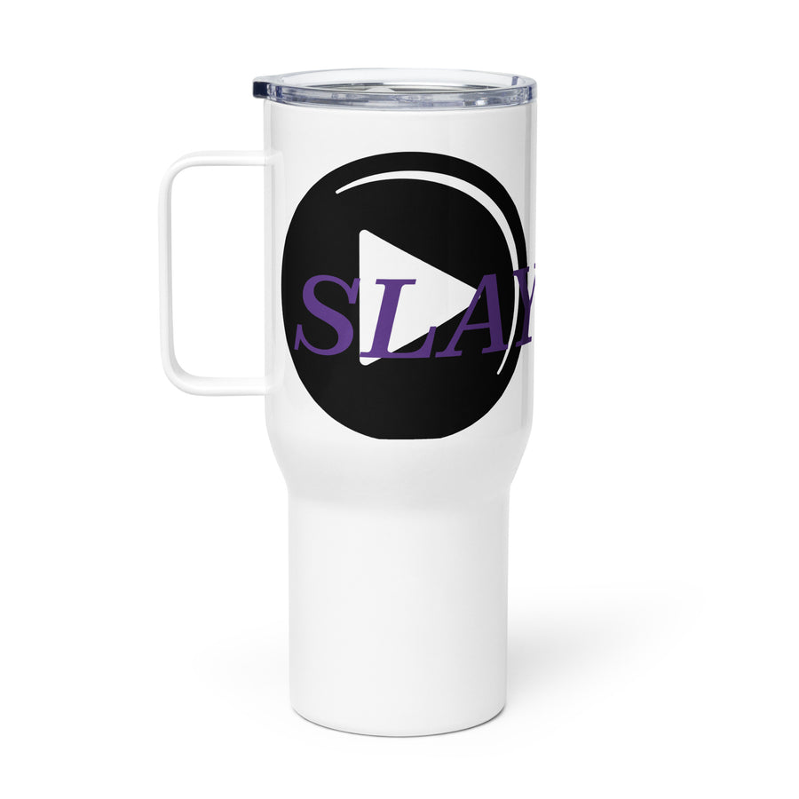 PRESS SLAY Travel mug with a handle