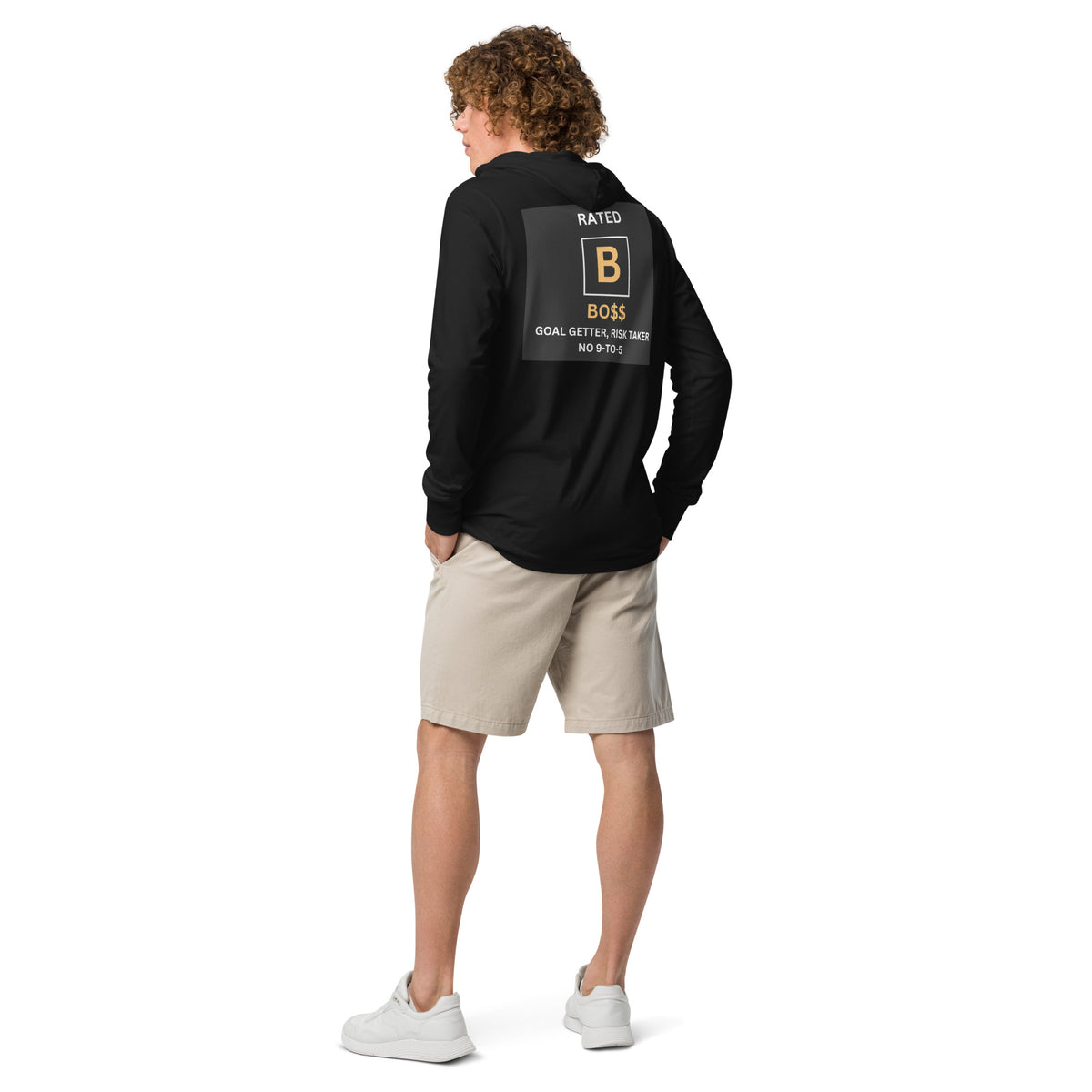 RATED B Hooded long-sleeve tee
