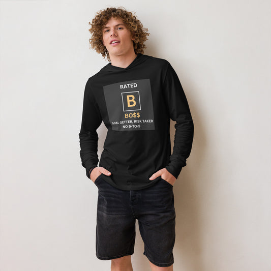 RATED B Hooded long-sleeve tee