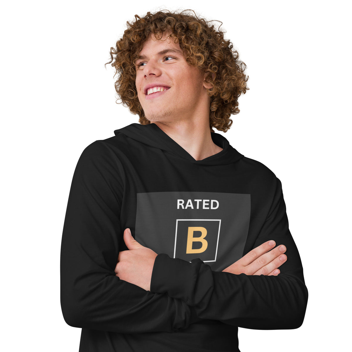 RATED B Hooded long-sleeve tee