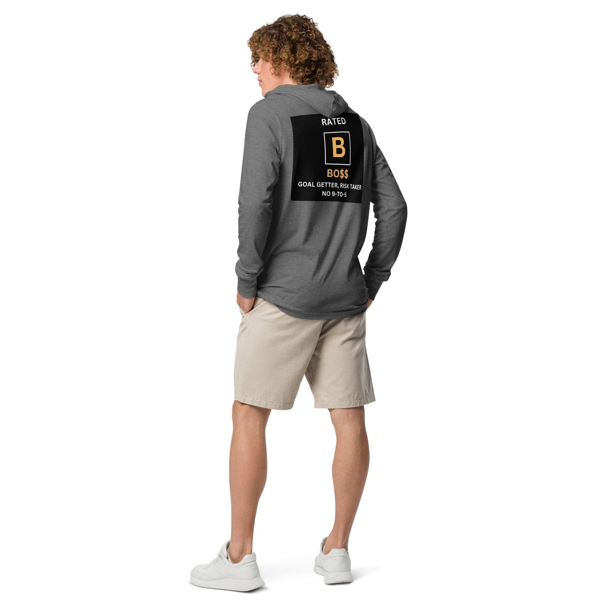 RATED B Hooded long-sleeve tee