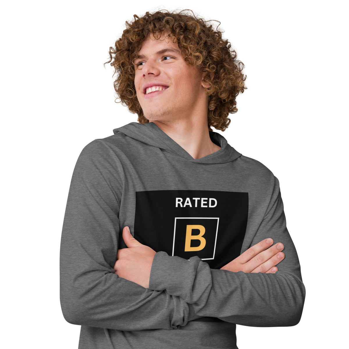 RATED B Hooded long-sleeve tee