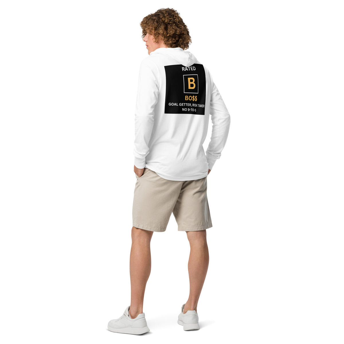 RATED B Hooded long-sleeve tee