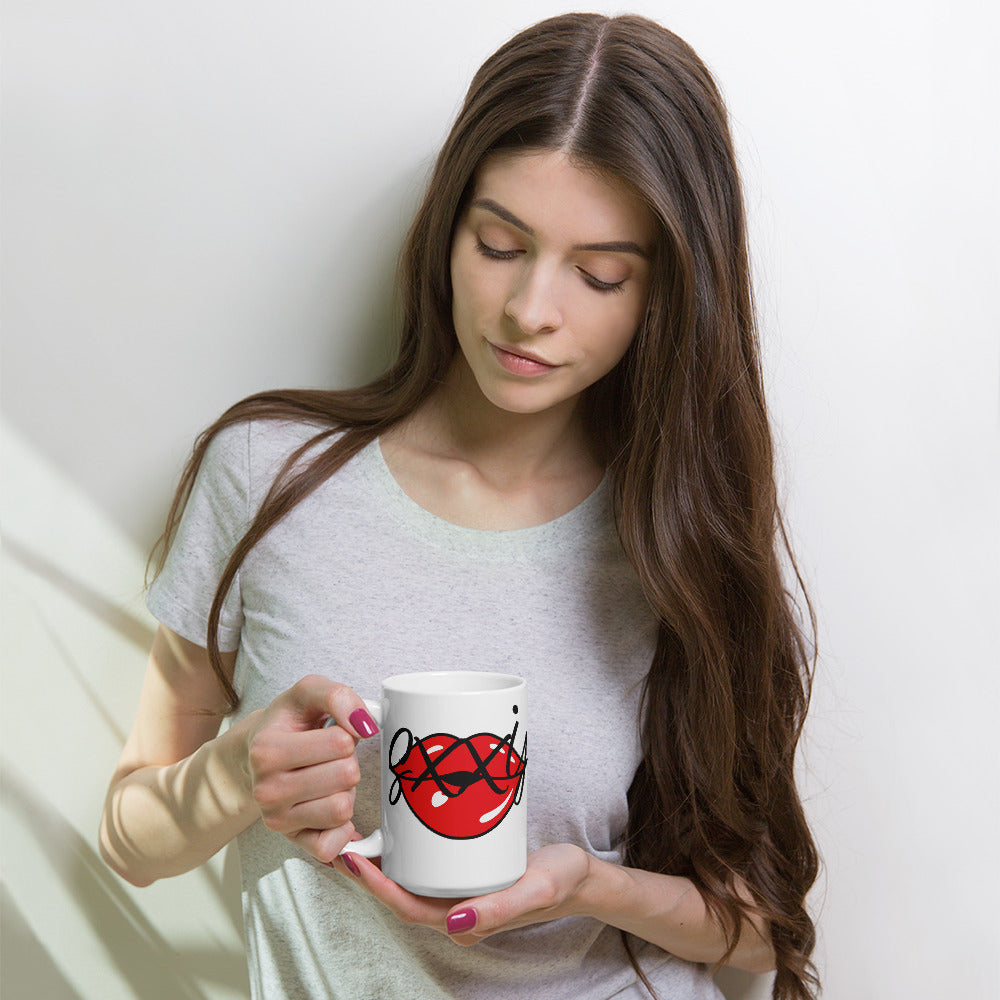 SXXY White glossy mug