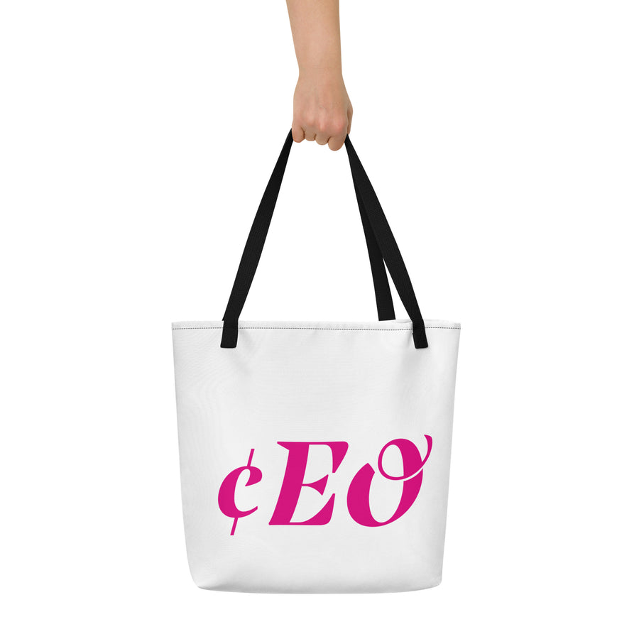 CEO All-Over Print Large Tote Bag