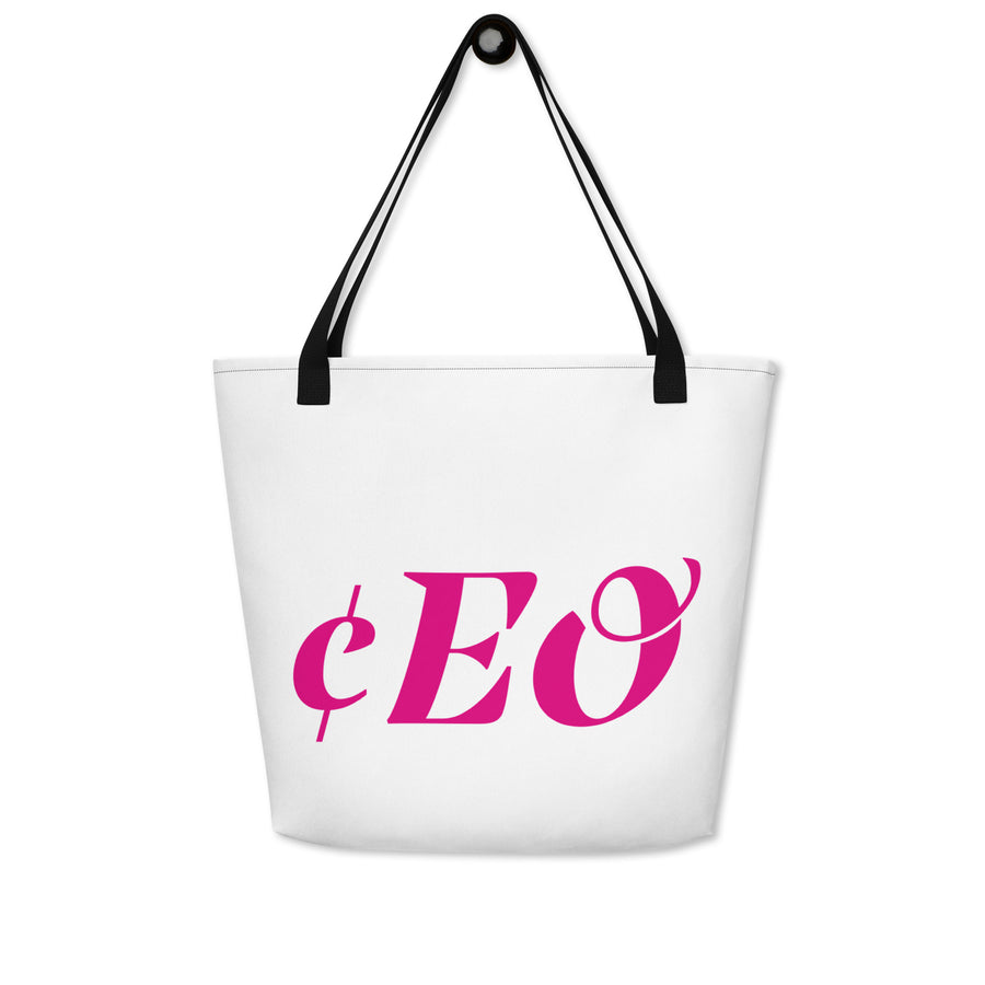 CEO All-Over Print Large Tote Bag