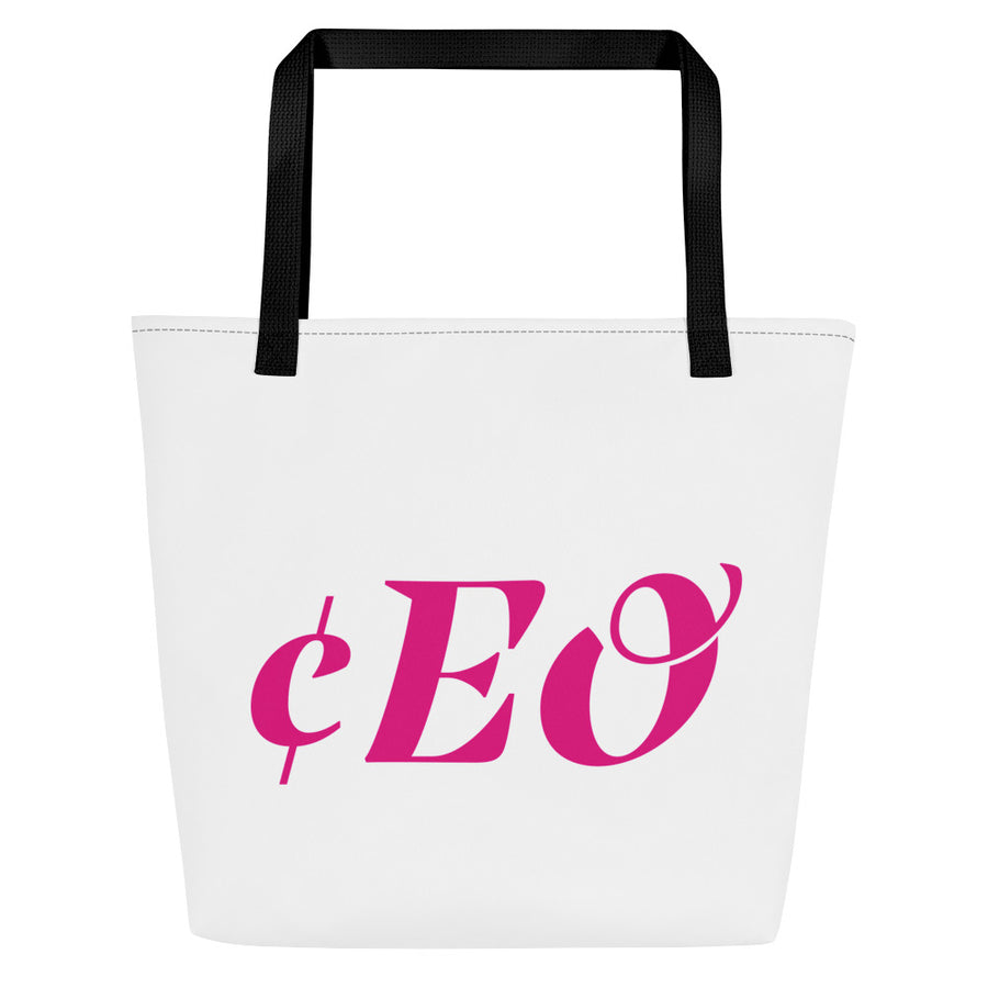 CEO All-Over Print Large Tote Bag