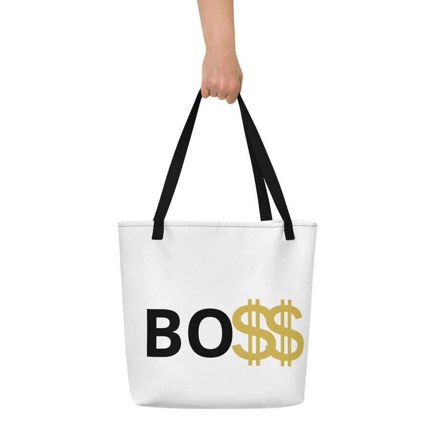 BOSS All-Over Print Large Tote Bag