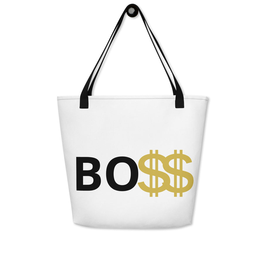 BOSS All-Over Print Large Tote Bag