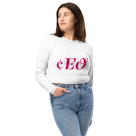 CEO Recycled long-sleeve crop top