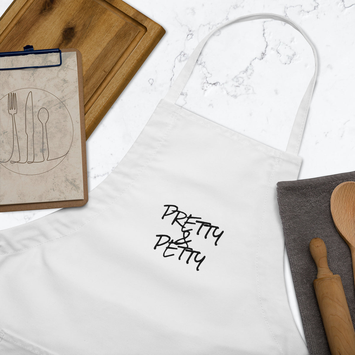 PRETTY & PETTY Embroidered Apron