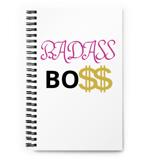 BADASS BOSS Spiral notebook Women