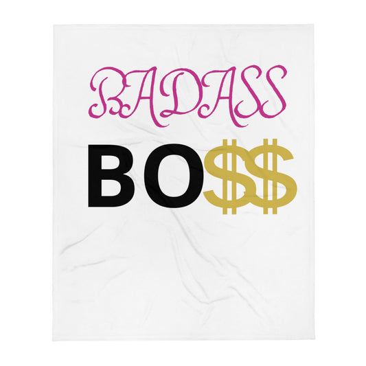 BADASS BOSS Throw Blanket Women