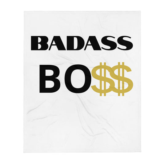 BADASS BOSS Throw Blanket Men