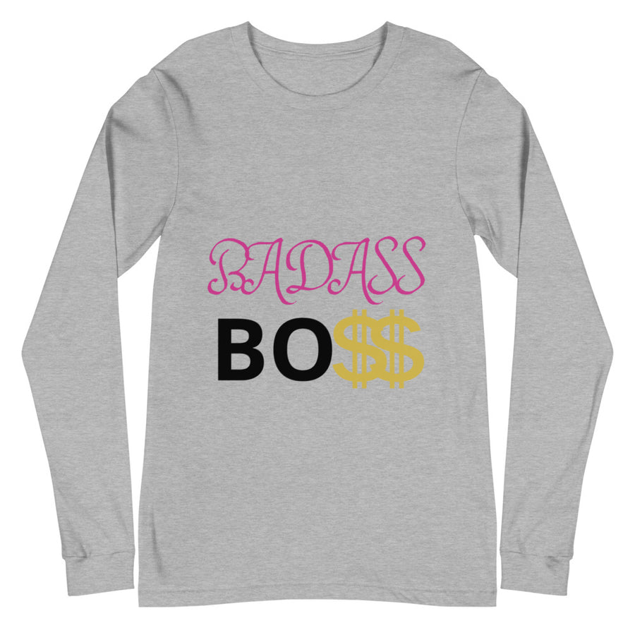 BADASS BOSS Women Unisex Long Sleeve Tee