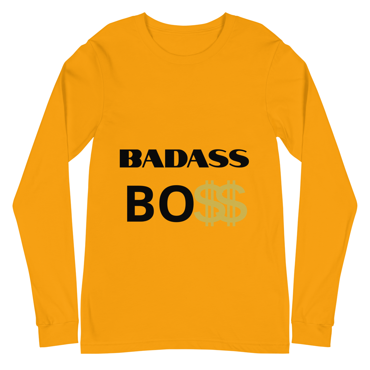 BADASS BOSS Men Unisex Long Sleeve Tee