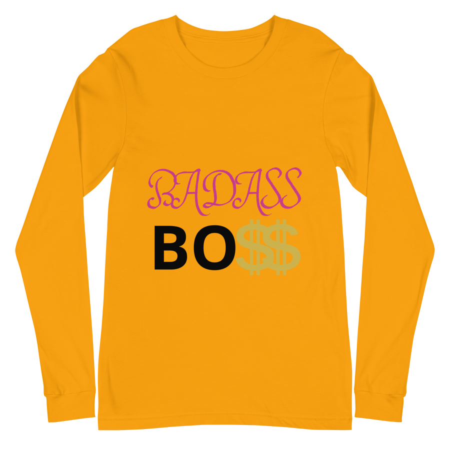 BADASS BOSS Women Unisex Long Sleeve Tee