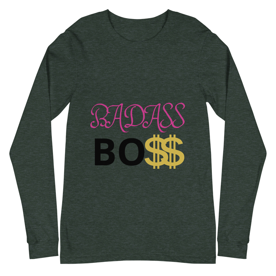 BADASS BOSS Women Unisex Long Sleeve Tee