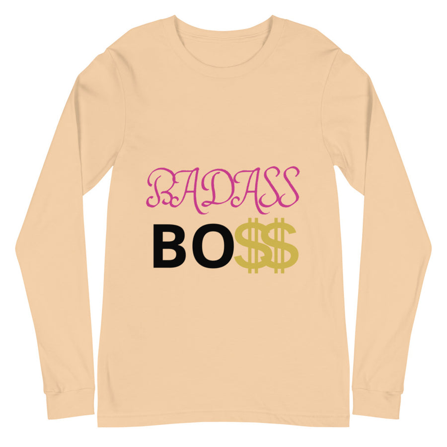 BADASS BOSS Women Unisex Long Sleeve Tee