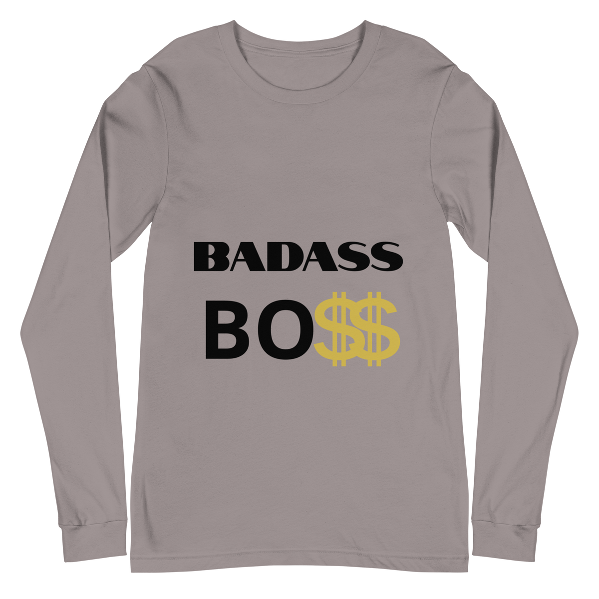 BADASS BOSS Men Unisex Long Sleeve Tee