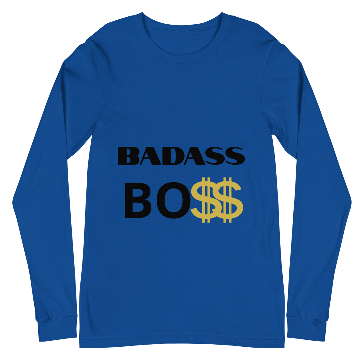 BADASS BOSS Men Unisex Long Sleeve Tee