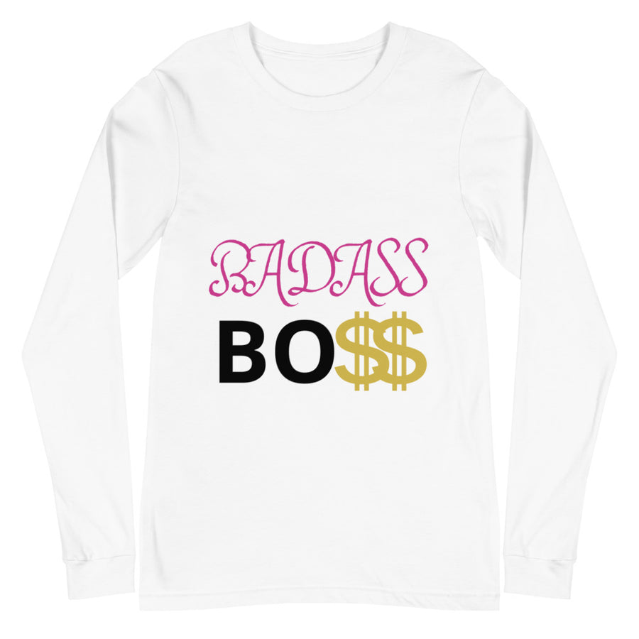 BADASS BOSS Women Unisex Long Sleeve Tee